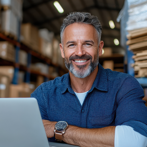 Arms crossed, man and portrait of artisan in small business